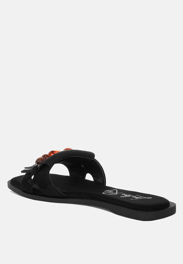 dinasa beaded slip on flats by ft#color_black