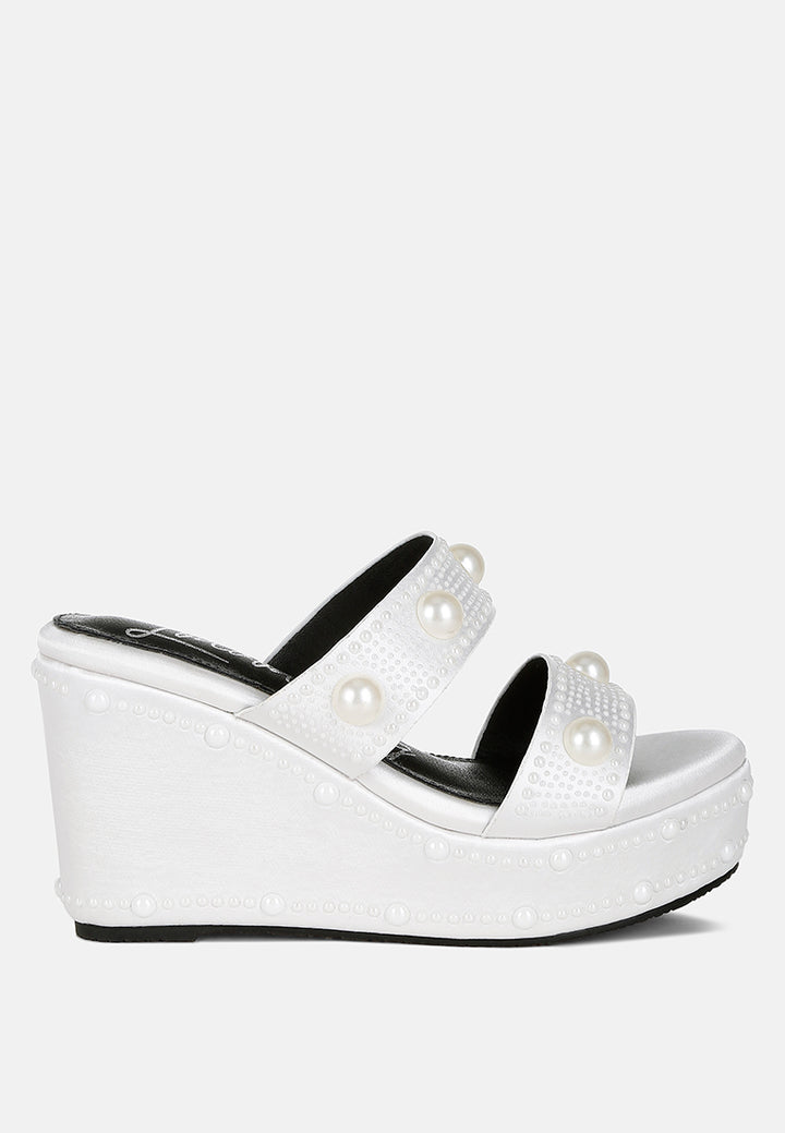 pearl embellished wedge sandals by ruw#color_white
