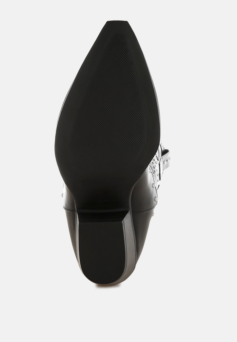 dockery studs embellished cowboy boots#color_black