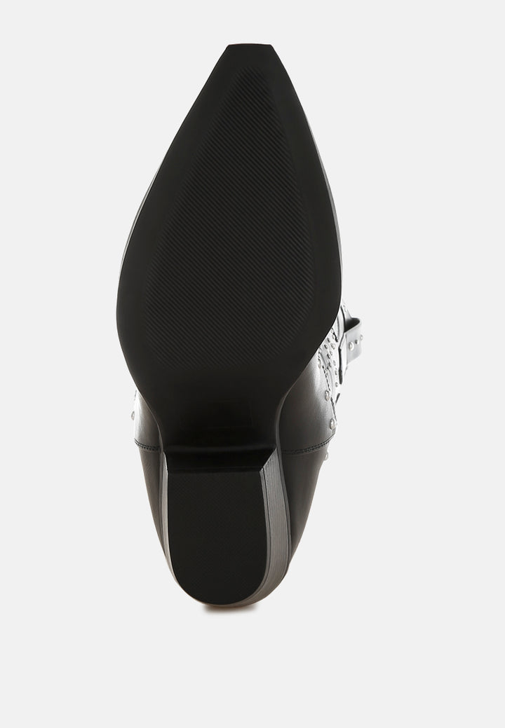 dockery studs embellished cowboy boots#color_black