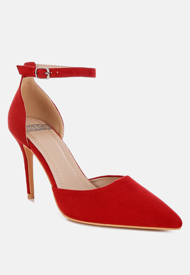 dolona microfiber stiletto heel sandals#color_red