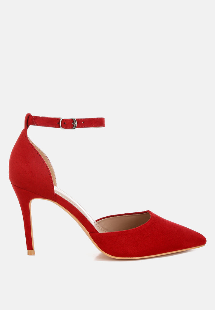 dolona microfiber stiletto heel sandals#color_red