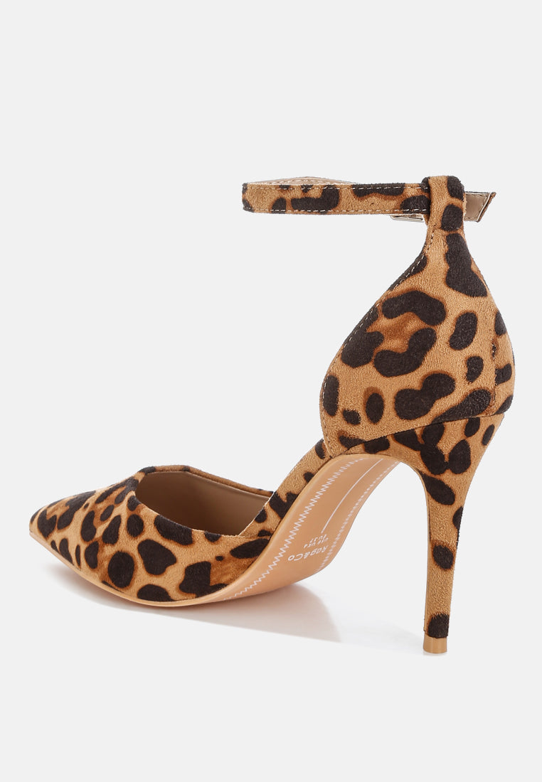 dolona microfiber stiletto heel sandals#color_leopard