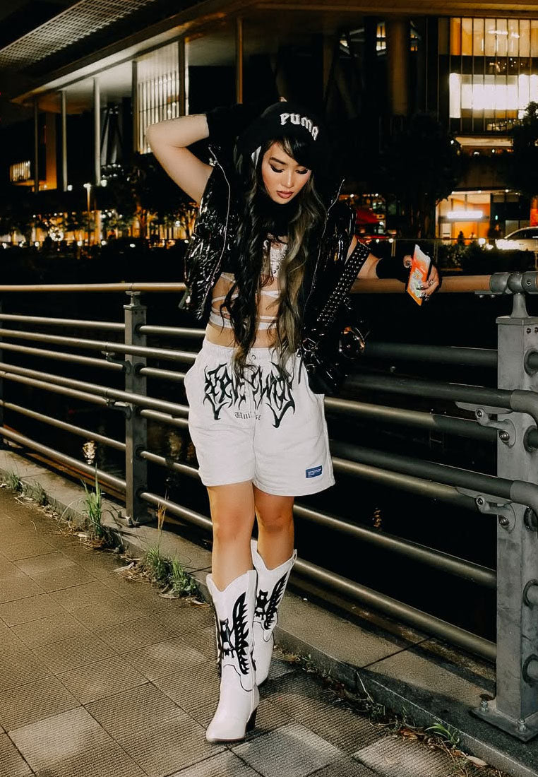 thistle winged patchwork cowboy boots#color_white