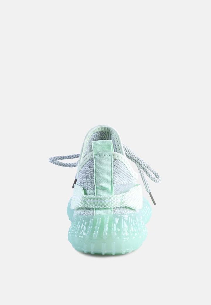 groovey chunky sole sneakers#color_green