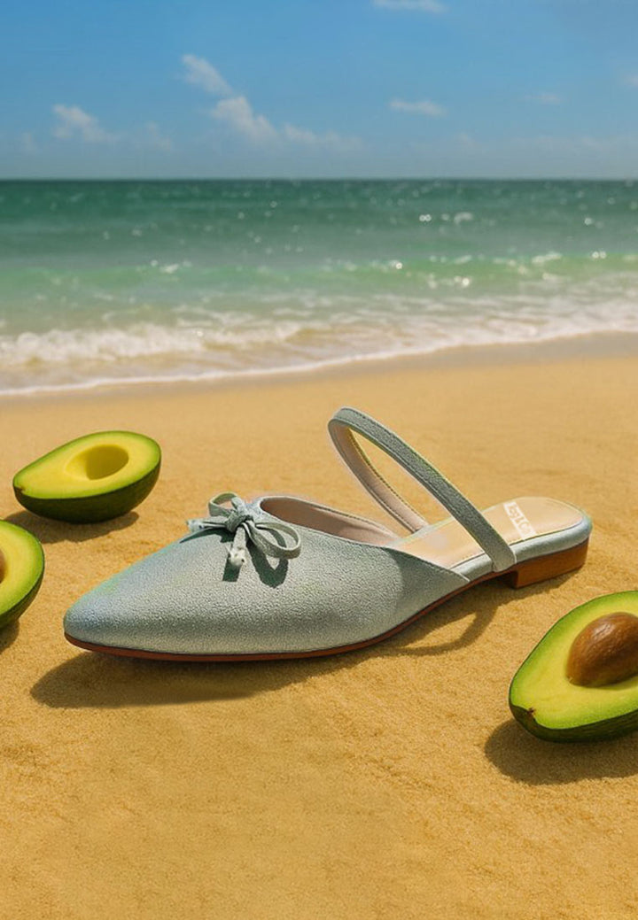 opalia glitter ballet mules#color_green