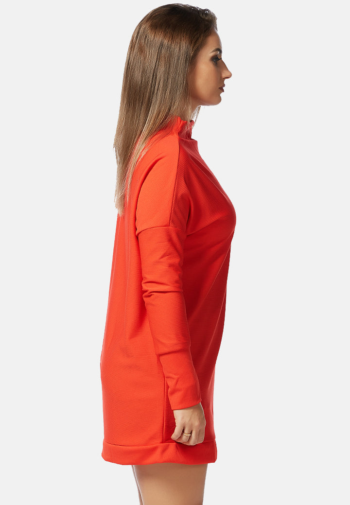 drop shoulder dress#color_red