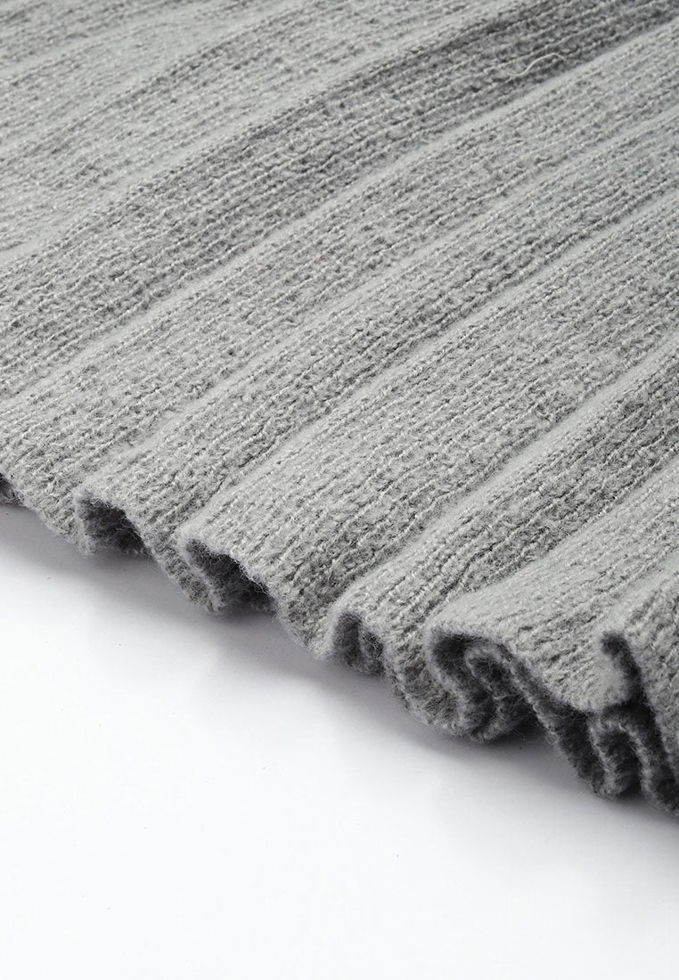 dual belt pleated skirt by ruw#color_grey