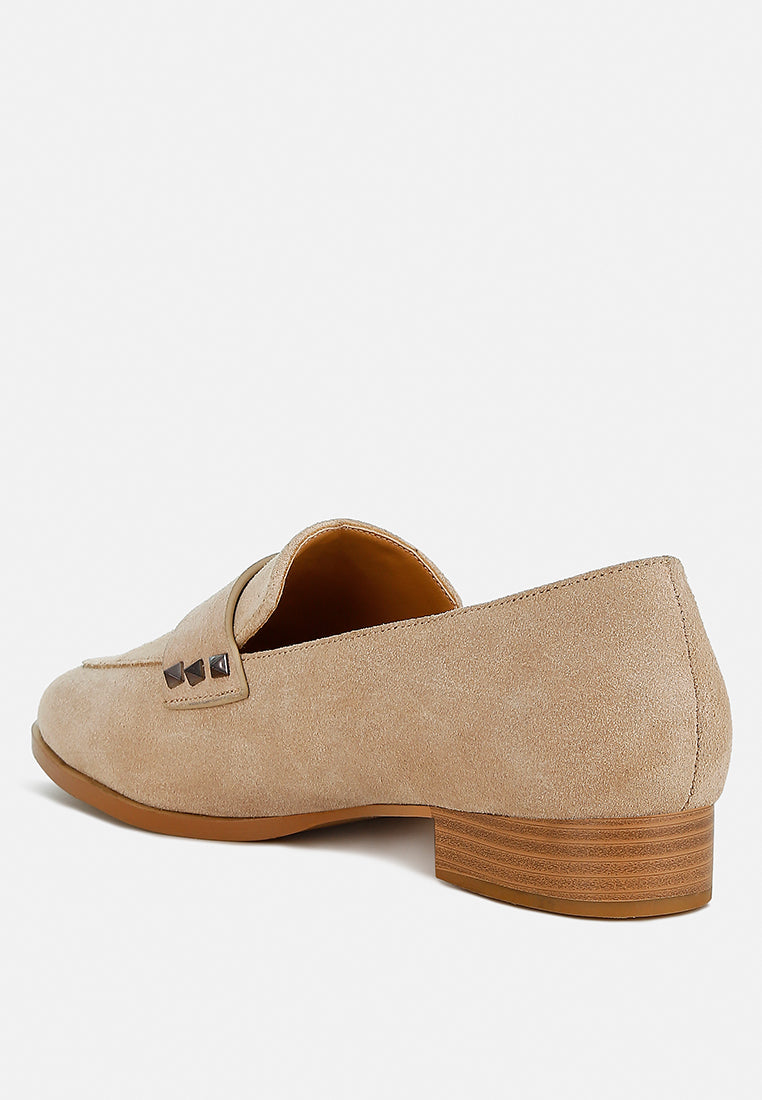 durance studded suede loafers#color_sand