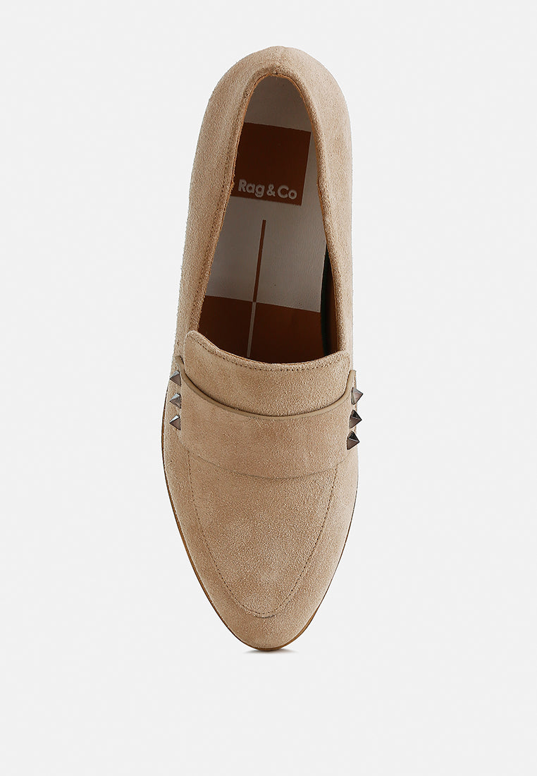 durance studded suede loafers#color_sand