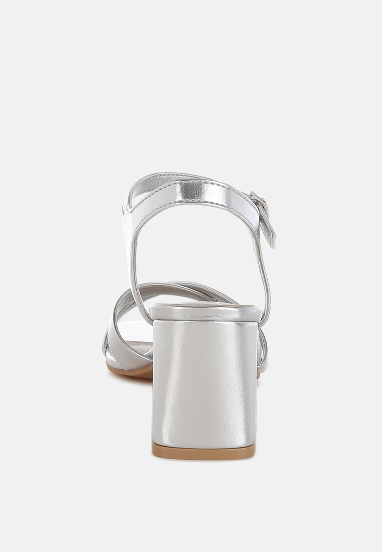 square toe block heel sandals by rag#color_silver