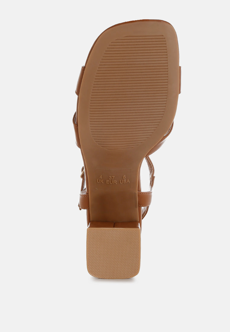 square toe block heel sandals by rag#color_tan