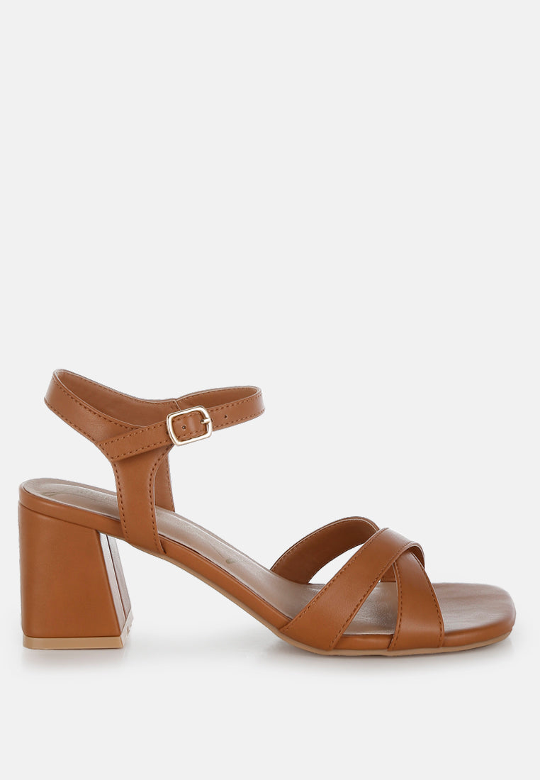 square toe block heel sandals by mode#color_tan