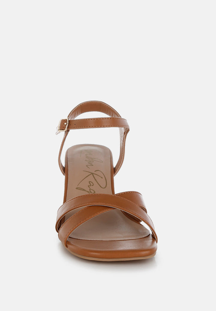 square toe block heel sandals by rag#color_tan