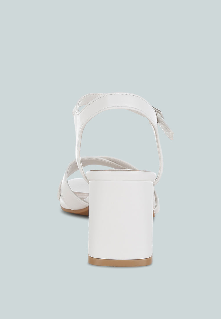 square toe block heel sandals by rag#color_white