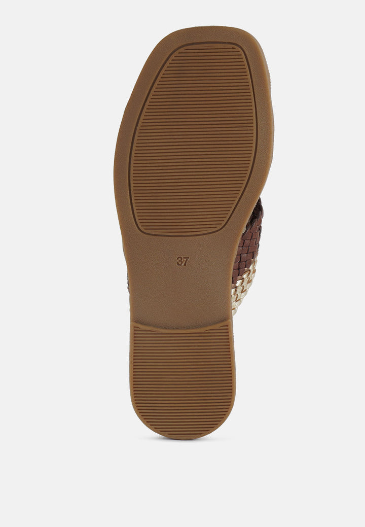Zapatos planos sin cordones de cuero de malla genuina eirata#color_brown