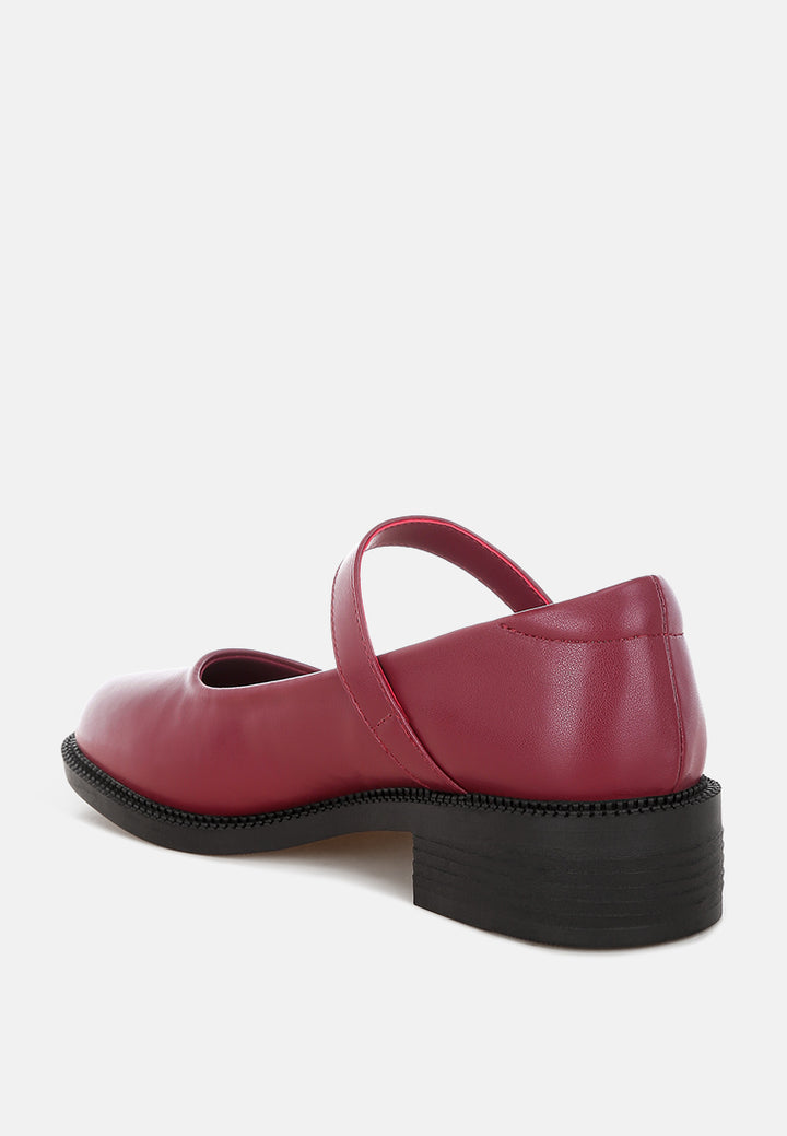 ejeta faux leather mary jane shoes#color_burgundy