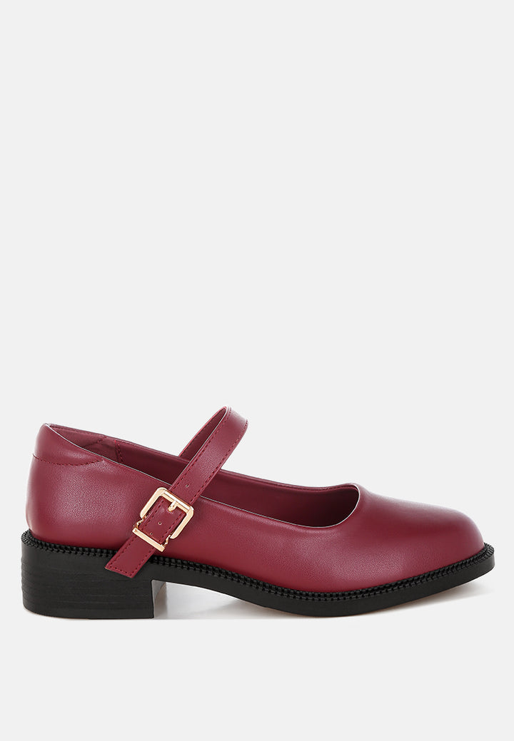 ejeta faux leather mary jane shoes#color_burgundy
