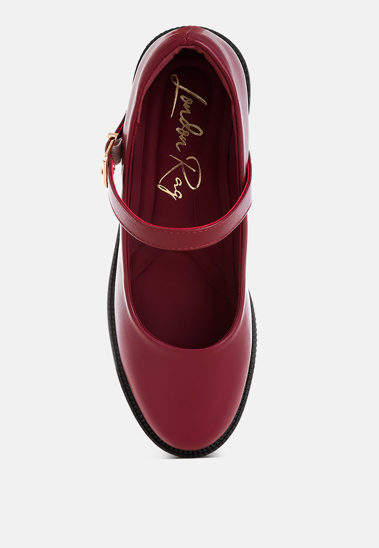 ejeta faux leather mary jane shoes#color_burgundy