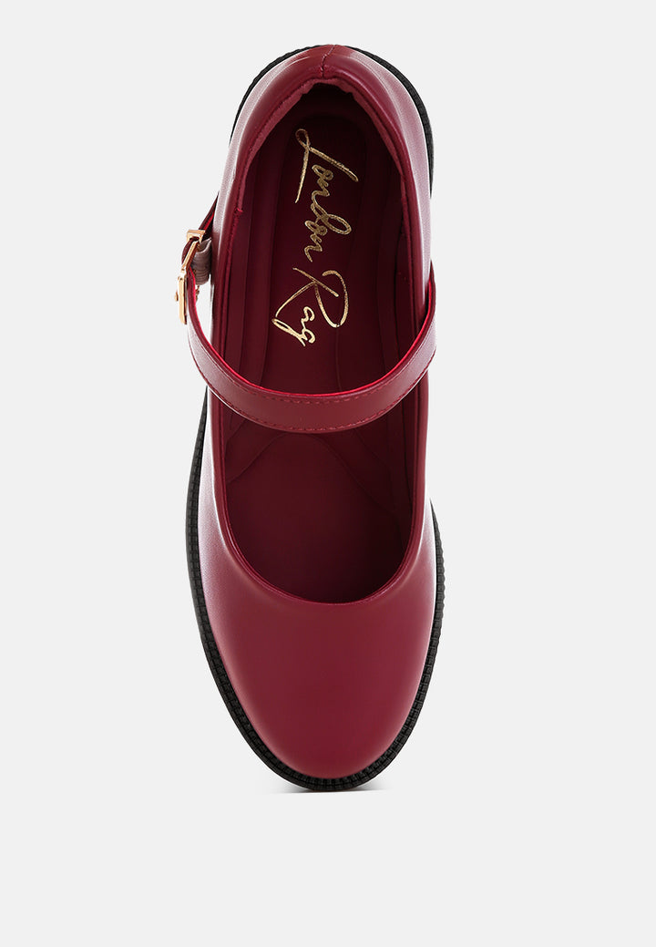 ejeta faux leather mary jane shoes#color_burgundy
