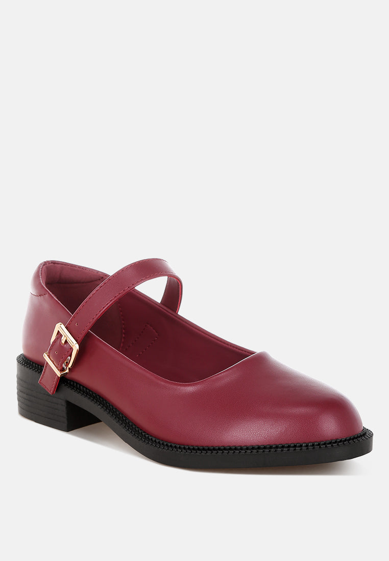 ejeta faux leather mary jane shoes#color_burgundy