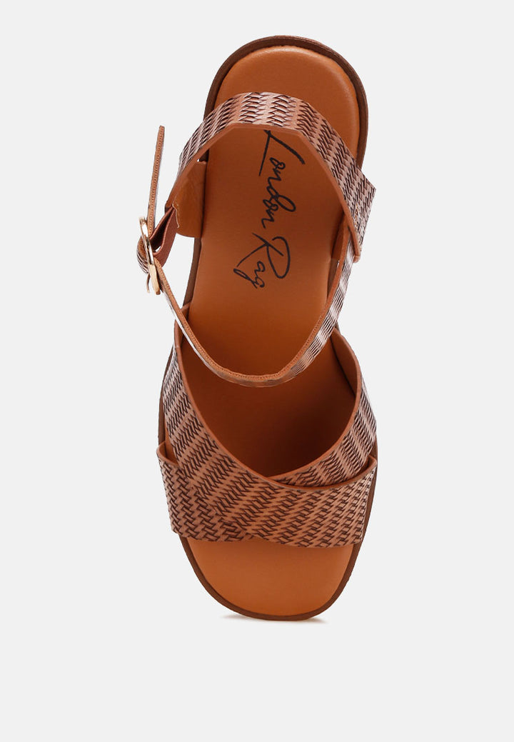 elenia platform block heel sandals#color_tan-embossed-faux-leather
