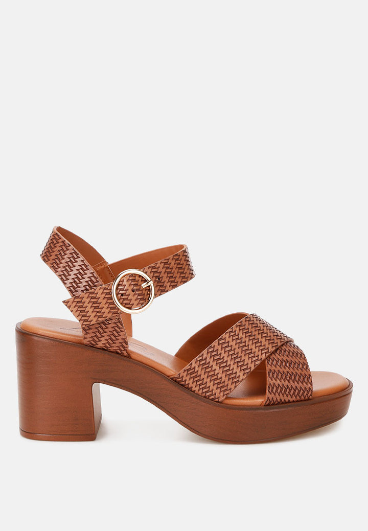 elenia platform block heel sandals#color_tan-embossed-faux-leather