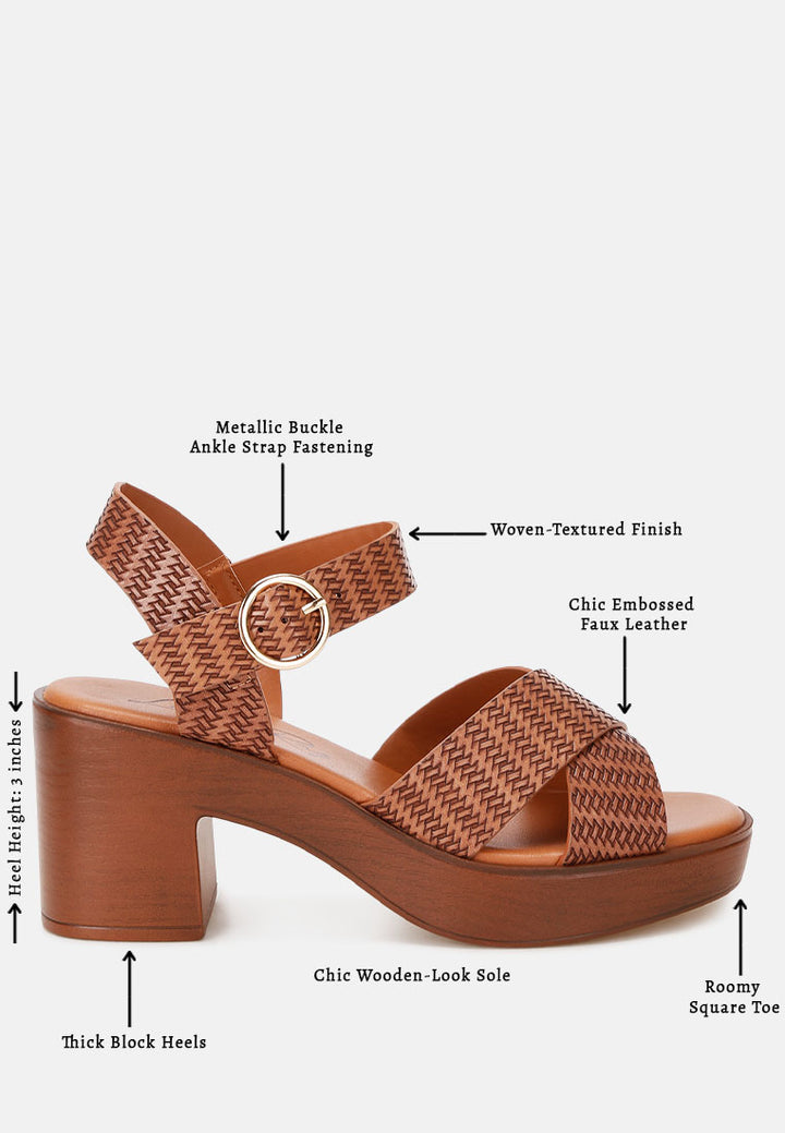 elenia platform block heel sandals#color_tan-embossed-faux-leather