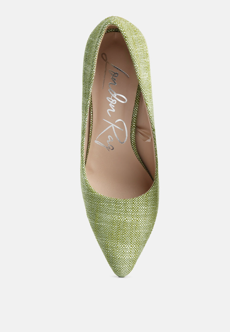 elsie canvas block heel pumps#color_green