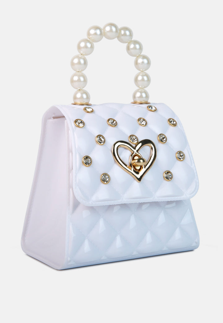 embellished quilted pattern mini bag#color_white