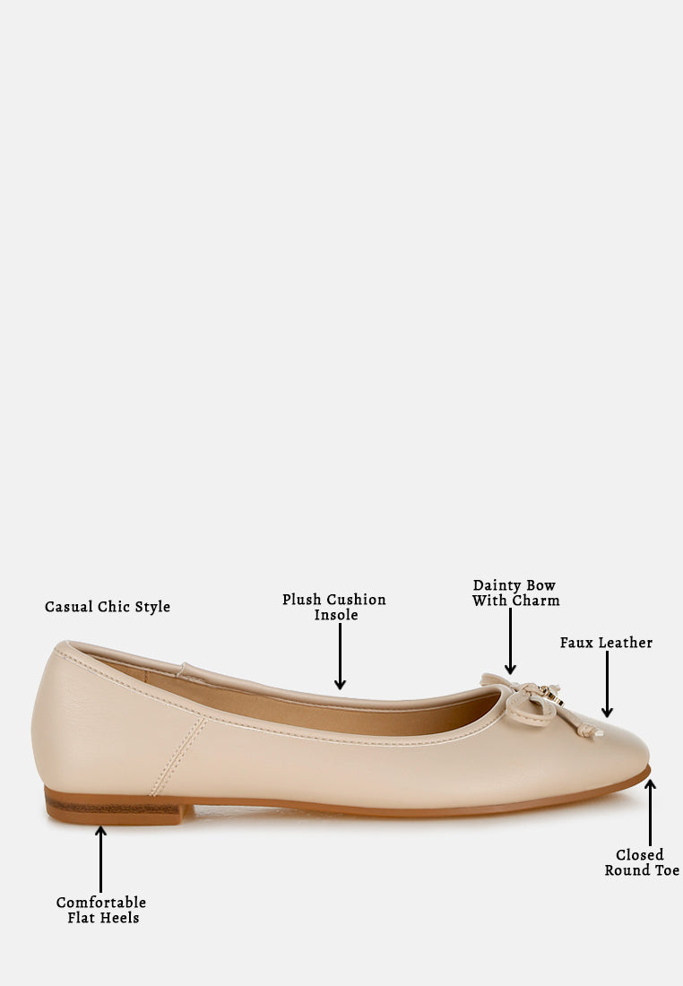 Bailarinas Casuales Enchanted de Piel Sintética#color_beige