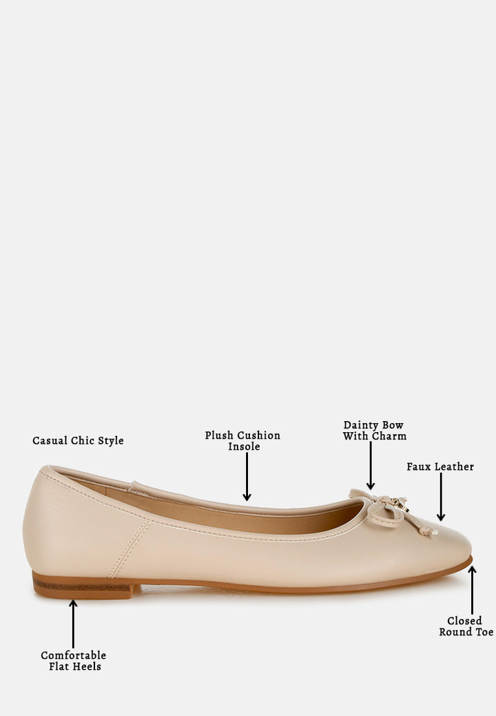 Bailarinas Casuales Enchanted de Piel Sintética#color_beige