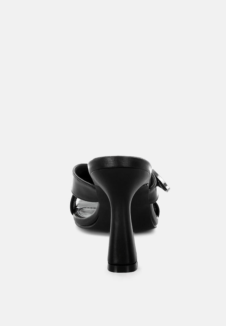 engraved metallic buckle sandals by ruw#color_black