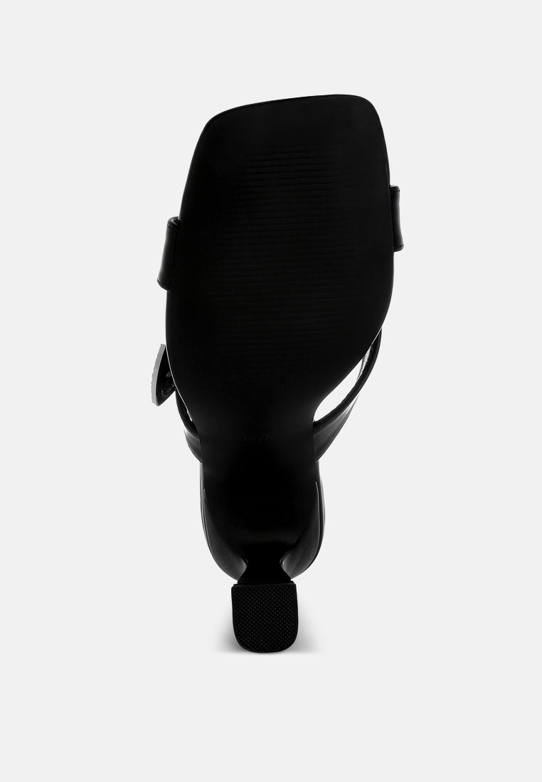 engraved metallic buckle sandals by ruw#color_black