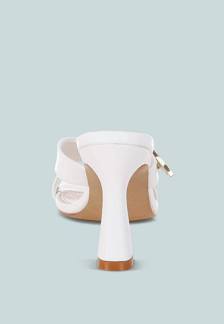 engraved metallic buckle sandals by ruw#color_white