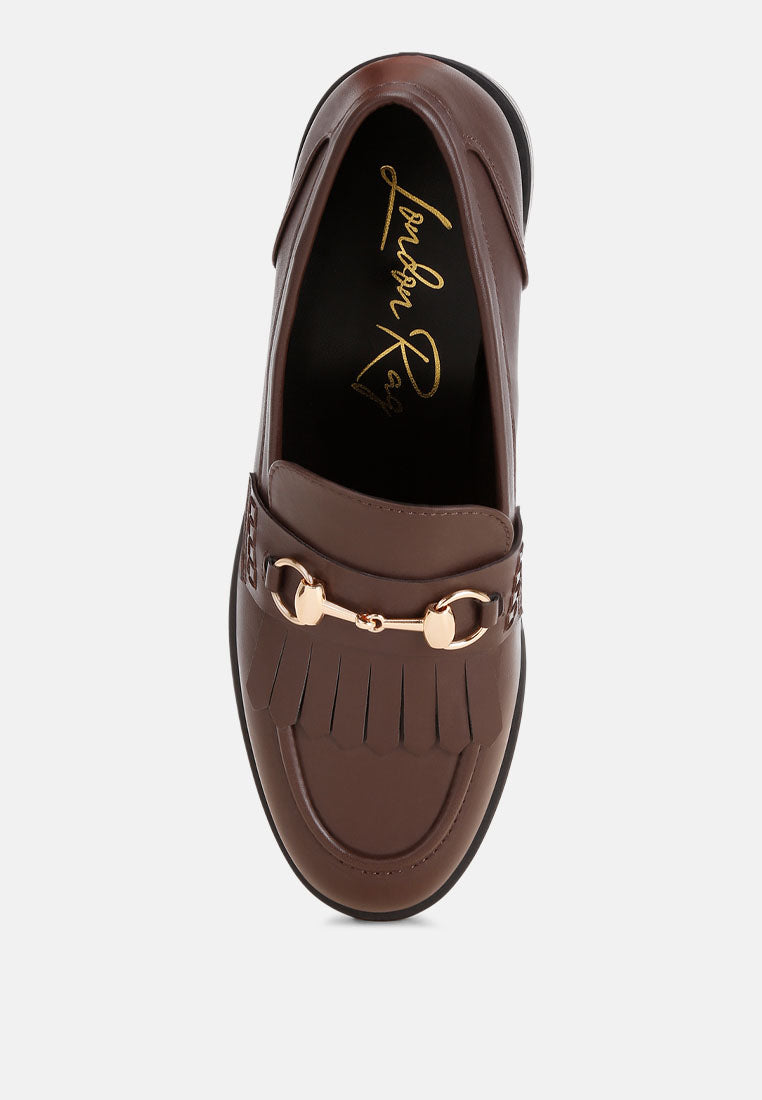 enola low block heel loafers by mode#color_brown