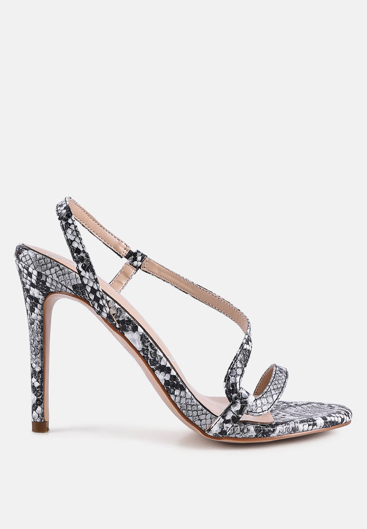 epoque heeled strappy slingback sandals#color_black-white