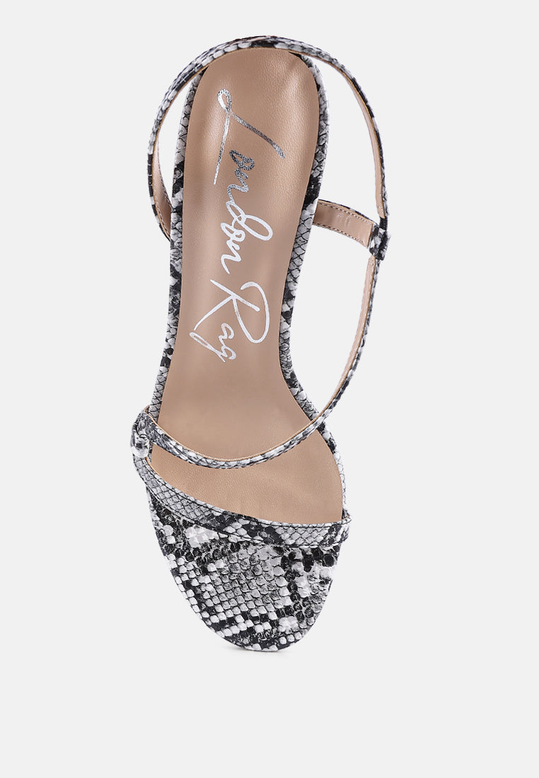 epoque heeled strappy slingback sandals#color_black-white