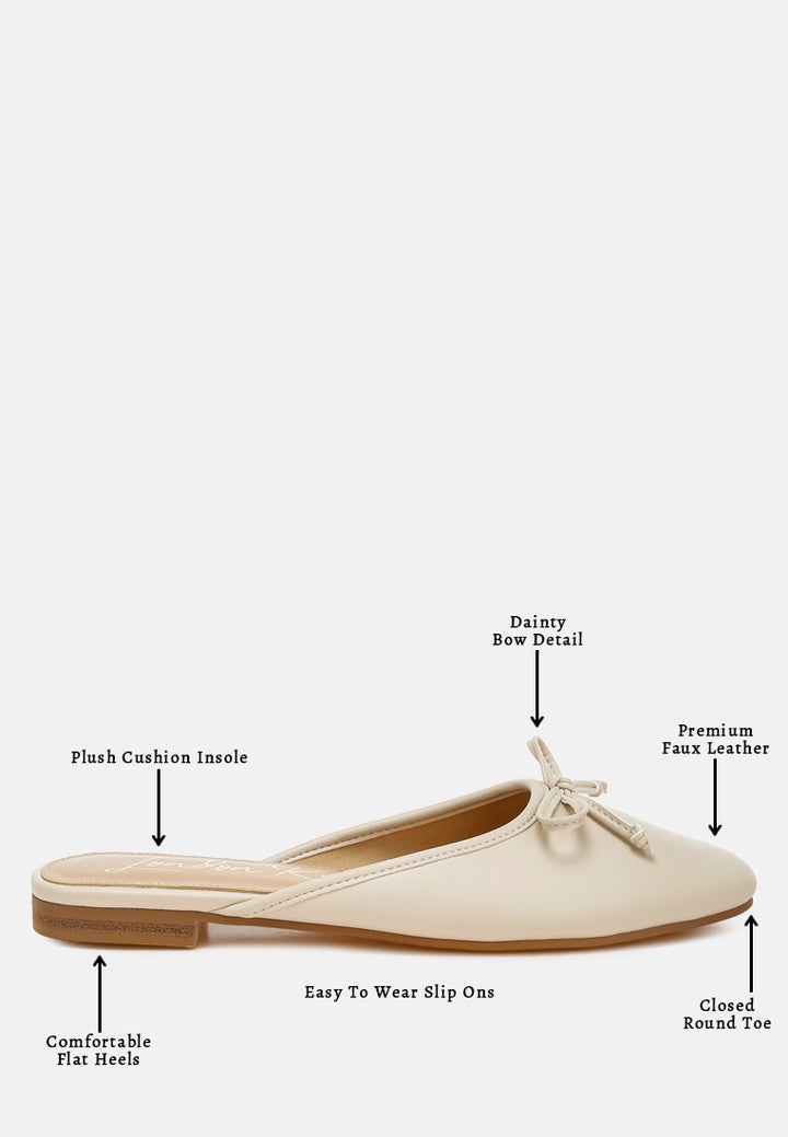 eras bow slip-on flat mules#color_beige