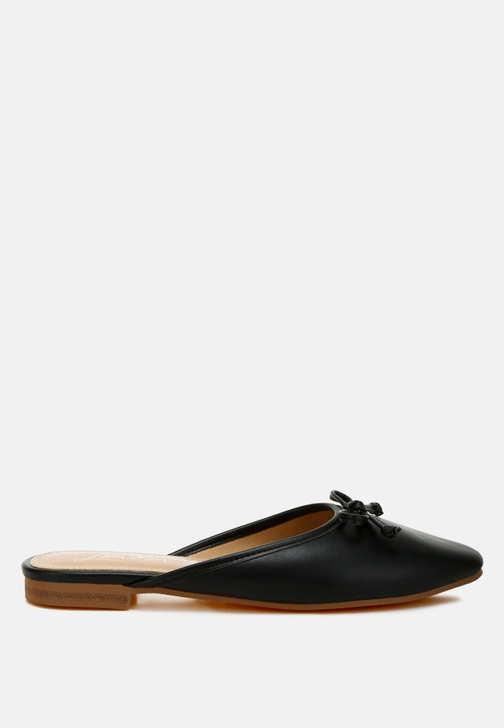 bow slip-on flat mules by rag#color_black