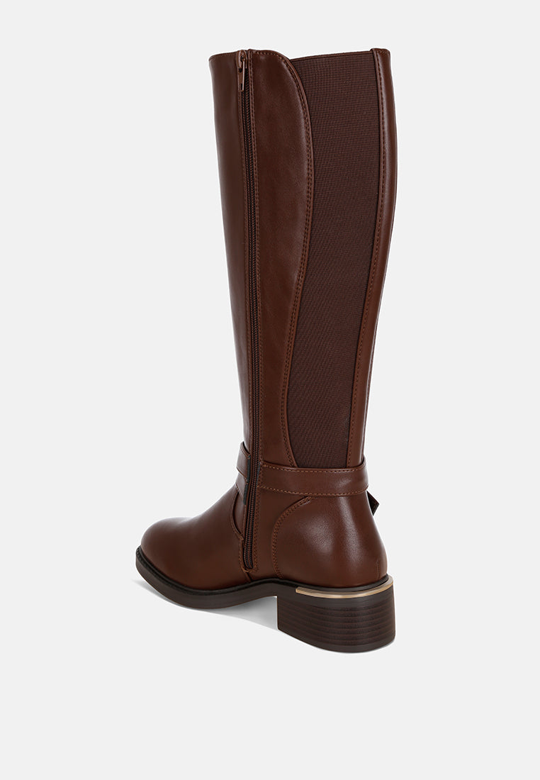 Botas largas clásicas eufemia anchas#color_marrón-liso