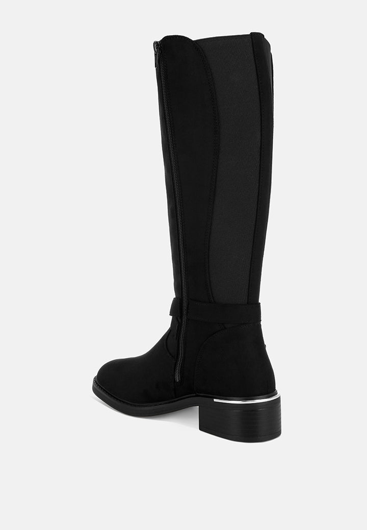 botas largas eufemia clásicas de corte ancho#color_negro-ante