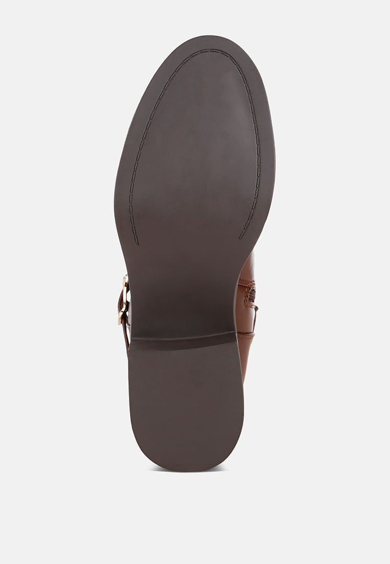 Botas largas clásicas eufemia anchas#color_marrón-liso