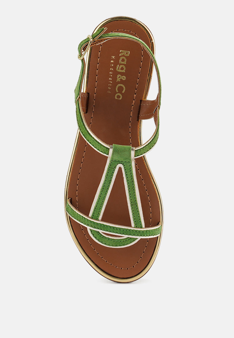 feodora flat slip on sandals#color_green