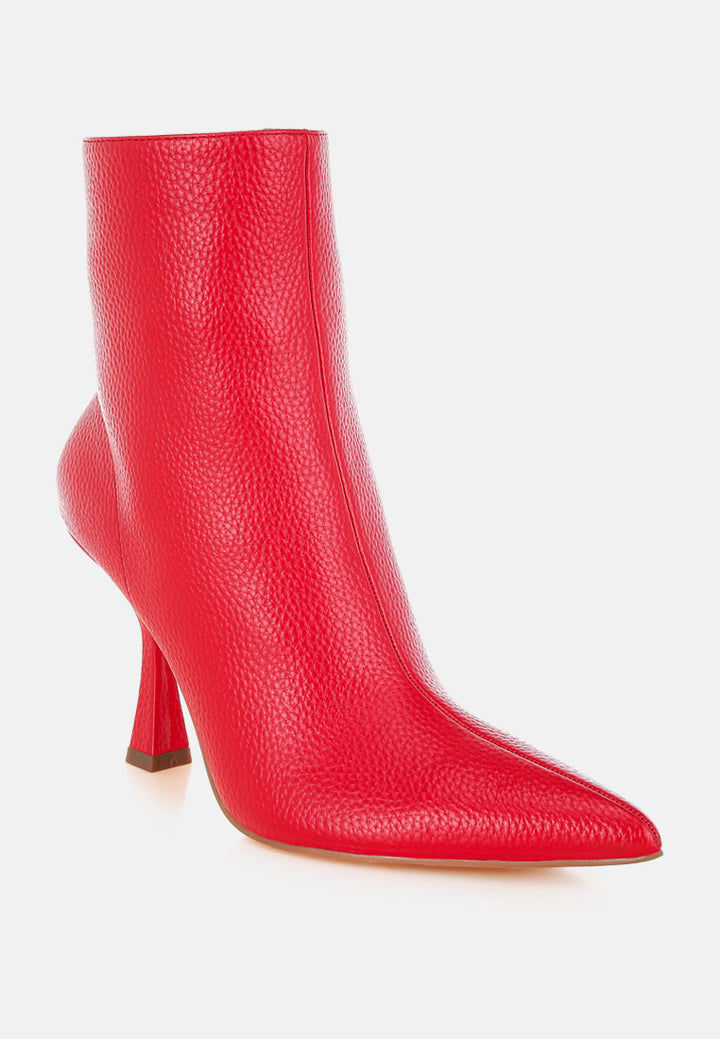 botas farnak de piel sintética con tacón carrete#color_rojo