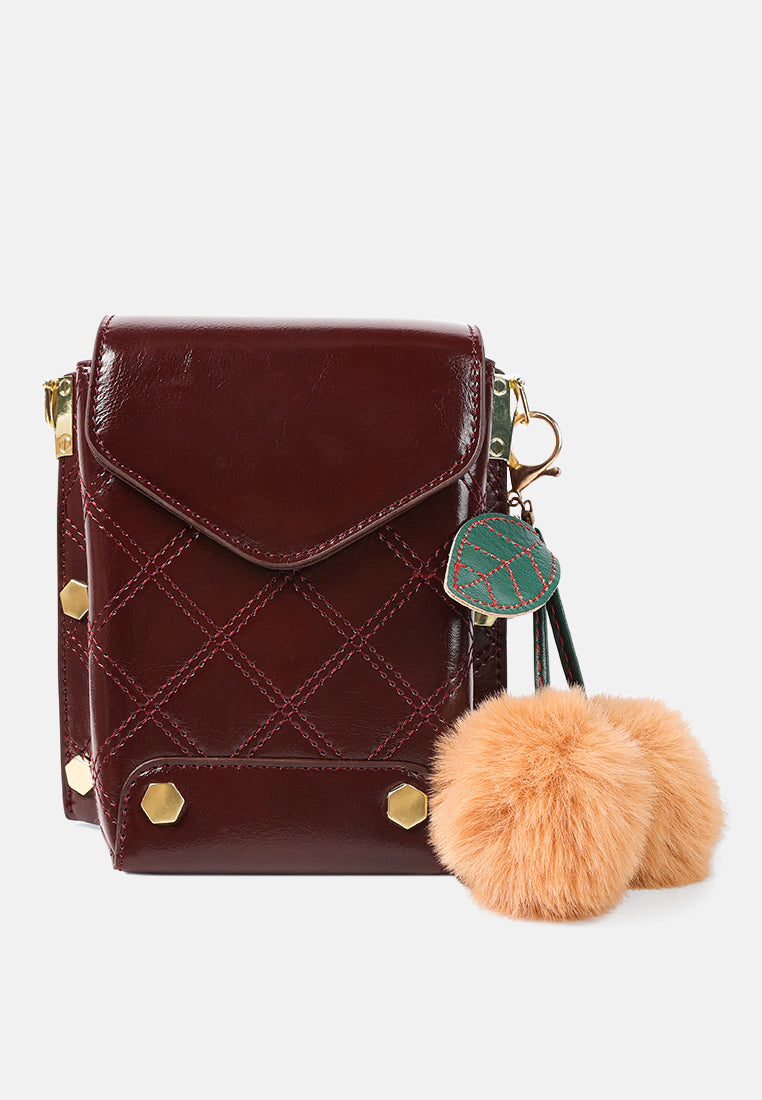 faux leather mini sling bag#color_burgundy