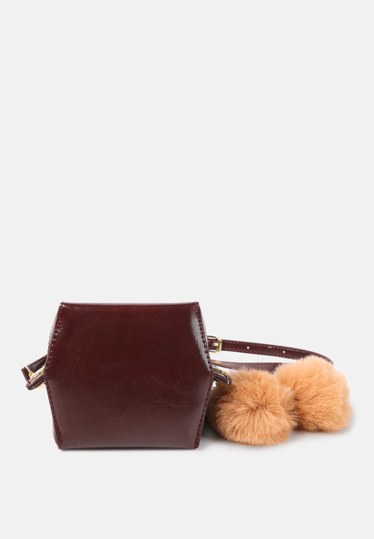 faux leather mini sling bag#color_burgundy