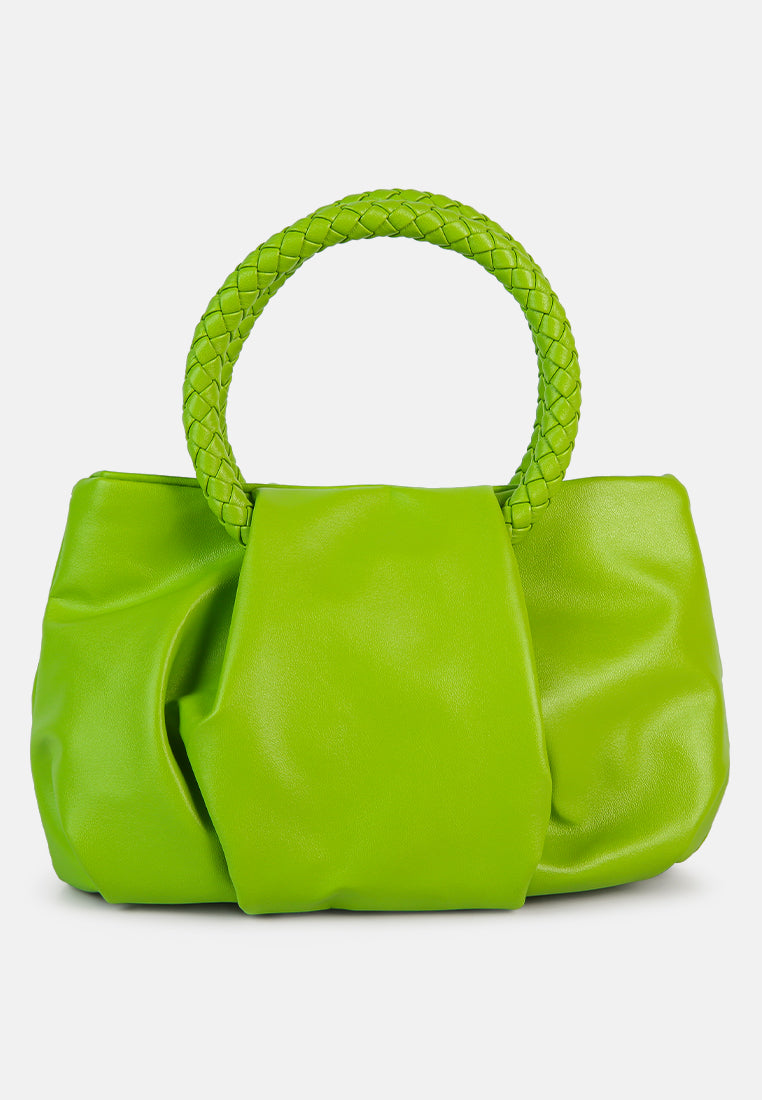 soft handbag#color_lime-green