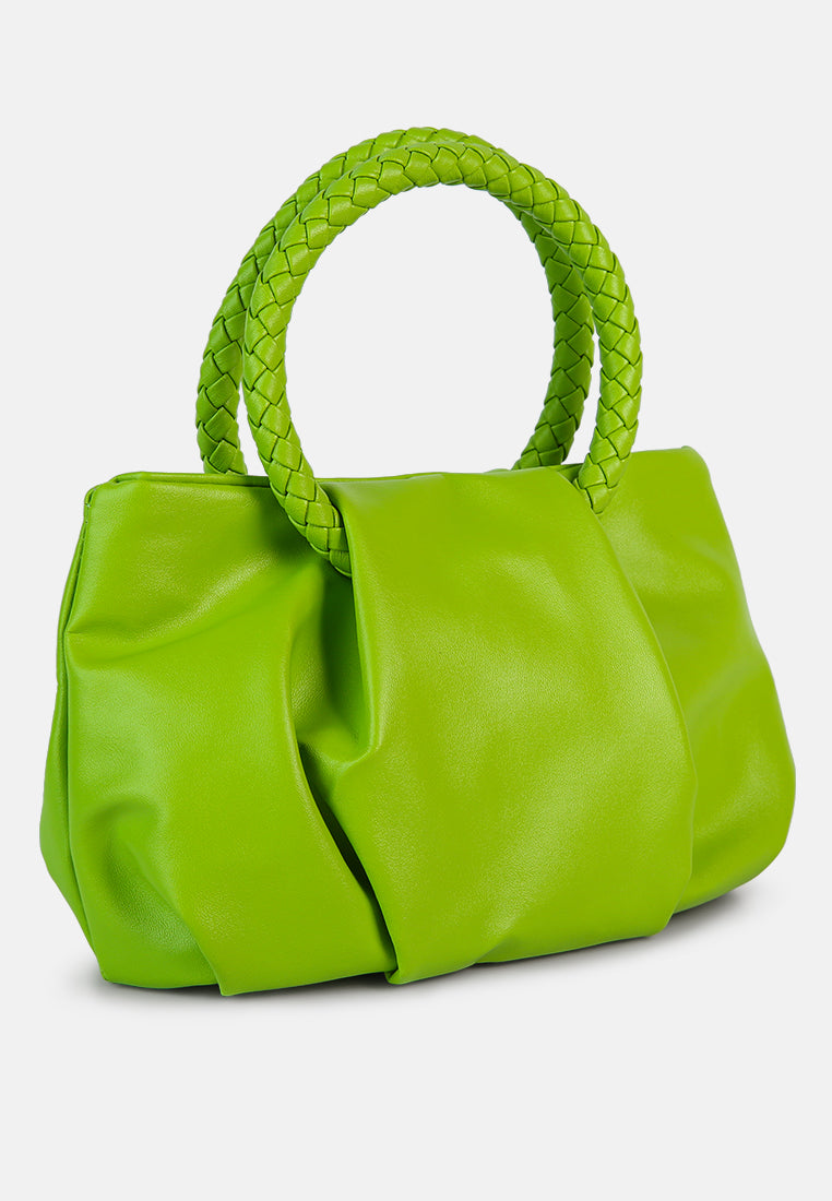 soft handbag#color_lime-green