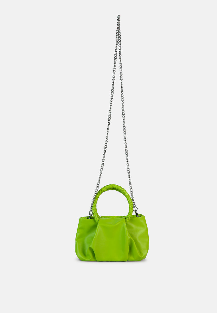 soft handbag#color_lime-green